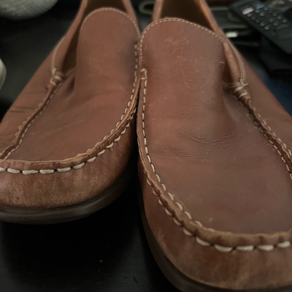 Ecco Men's Tan Leather Loafers